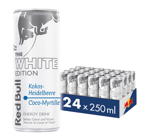 Red Bull Energy Drink White Edition, Kokos-Heidelbeere 24x250ml