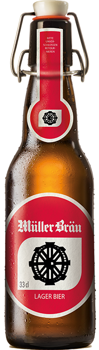 Müller Bräu Lager Bier Bügel 33cl